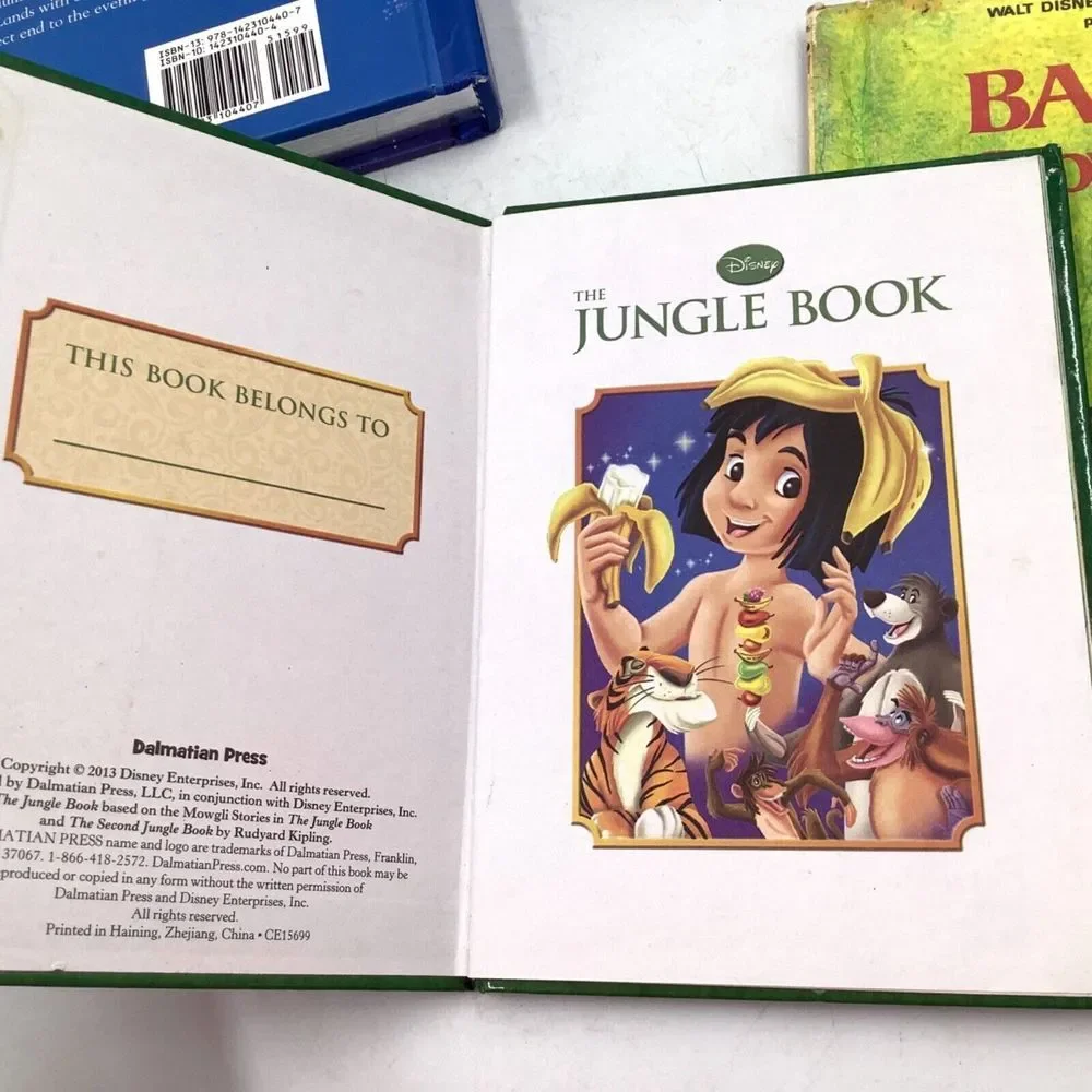 4 Books Disney Bedtime Favorites Treasury of Tales Spin Marty Bambi Jungle Book